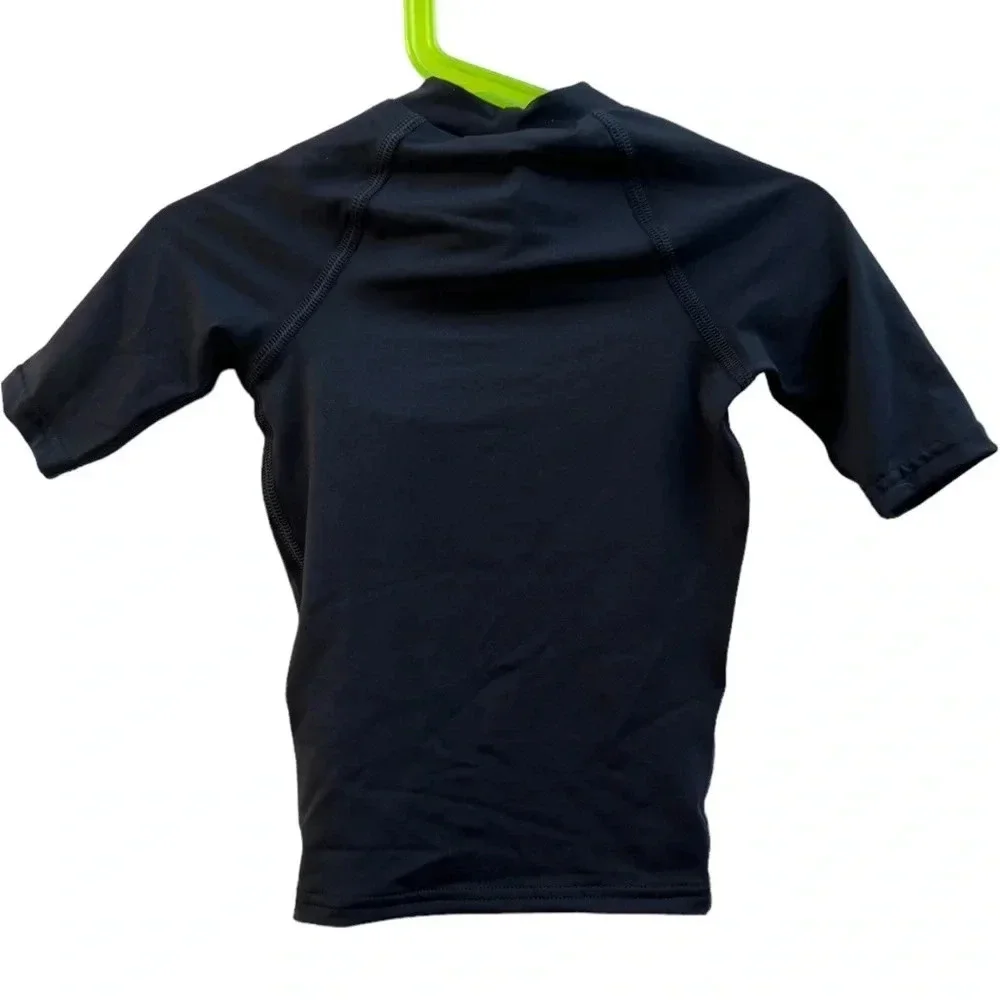 Long Sleeve Surfing T-Shirt UV Rash‎ Guard Kid's Size 4 Black New with Tags​